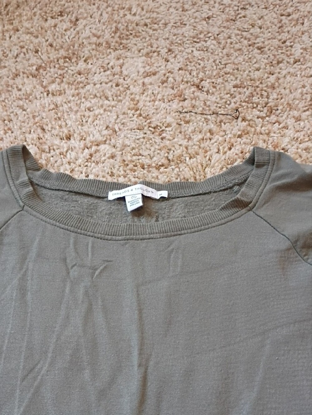 Threads 4 Thought Olive Long Sleeve Raglan Tee - Picture 6 of 14